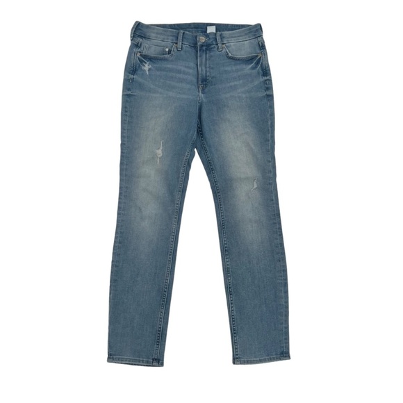 H&M &denim Women's Skinny Regular Fit Straight Leg Distressed Jeans Size 27 - Picture 1 of 5